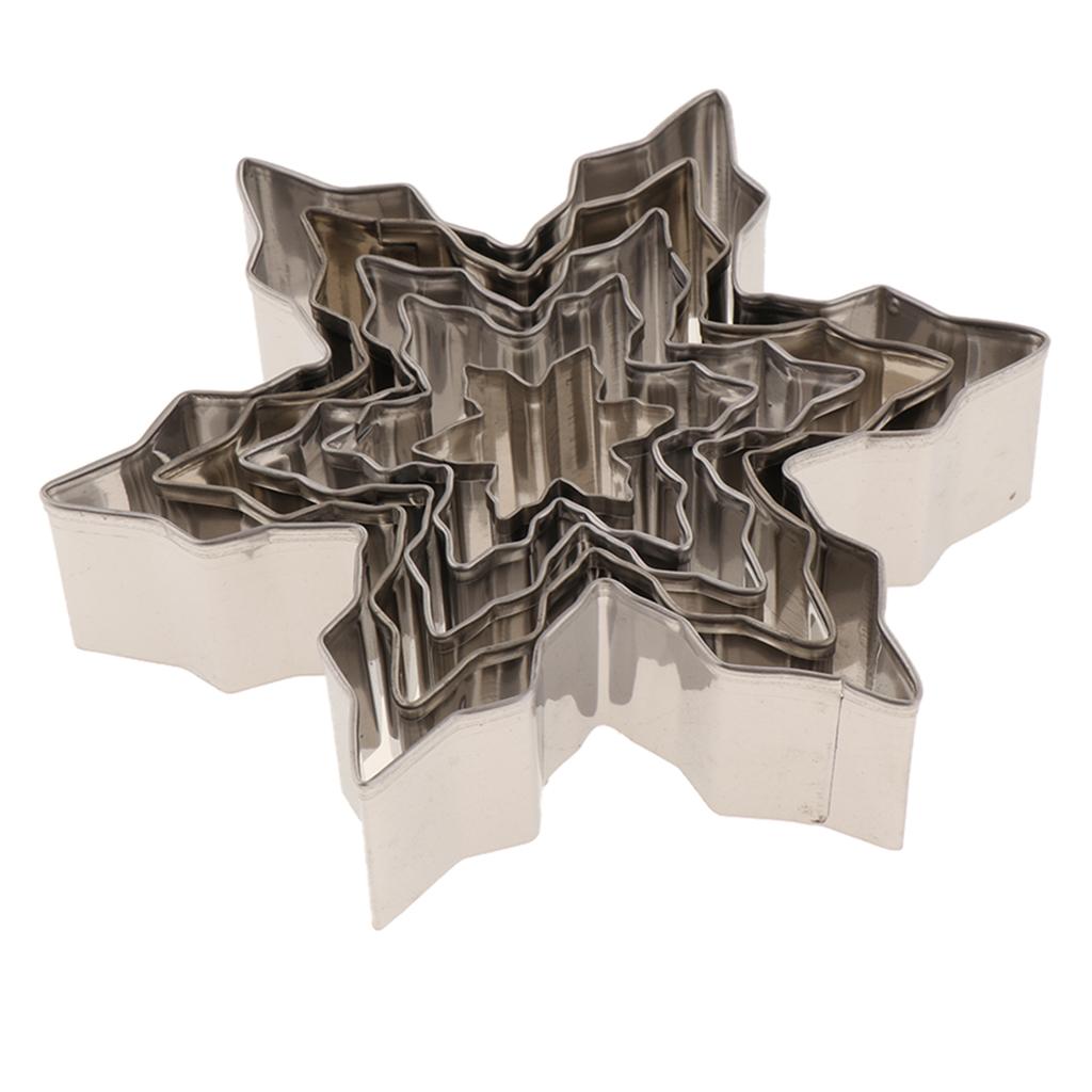 5pcs Cookie Cutter - Fondant Cake / Sugarcraft / Chocolate Decor Mold - DIY Baking Tool - Stainless Steel