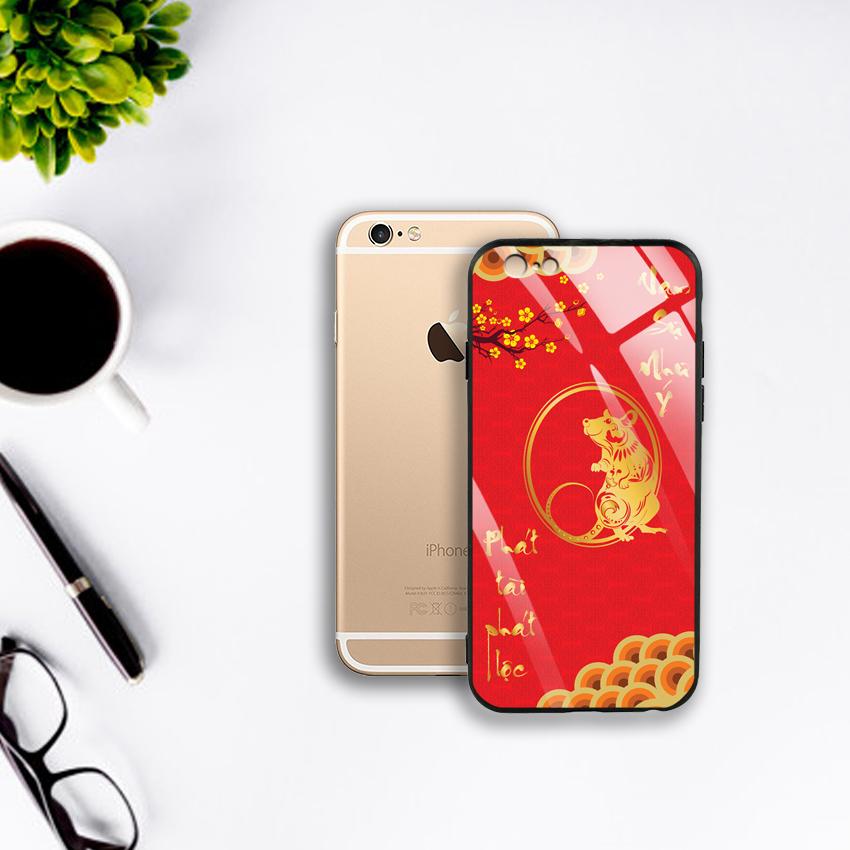Ốp Lưng Họa Tiết Mạ Màu Vàng Ánh Kim cho điện thoại Iphone 6 / 6S - 03001 7985 MOUSE05 - Phát Tài Phát Lộc - Hàng Chính Hãng