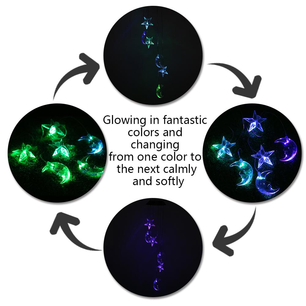 Chuông gió phát sáng sử dụng năng lượng mặt trời, không thấm nước