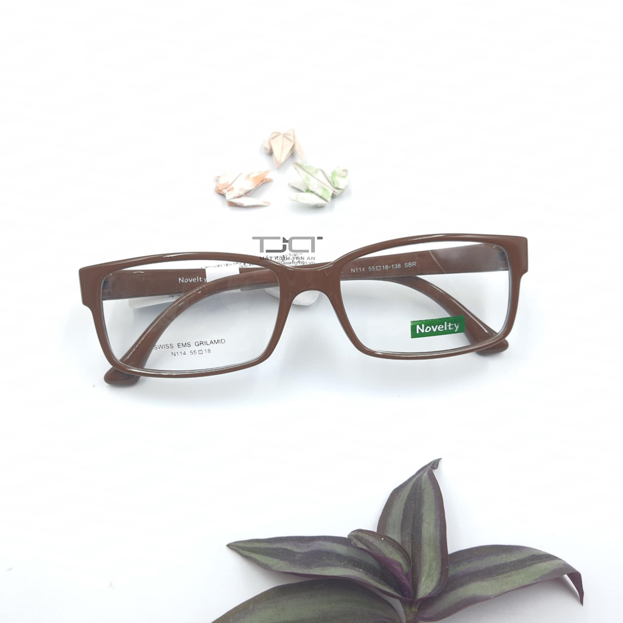 GỌNG KÍNH CẬN NAM NỮ, PHOM CHỮ NHẬT CHÍNH HÃNG NOVELTY N114