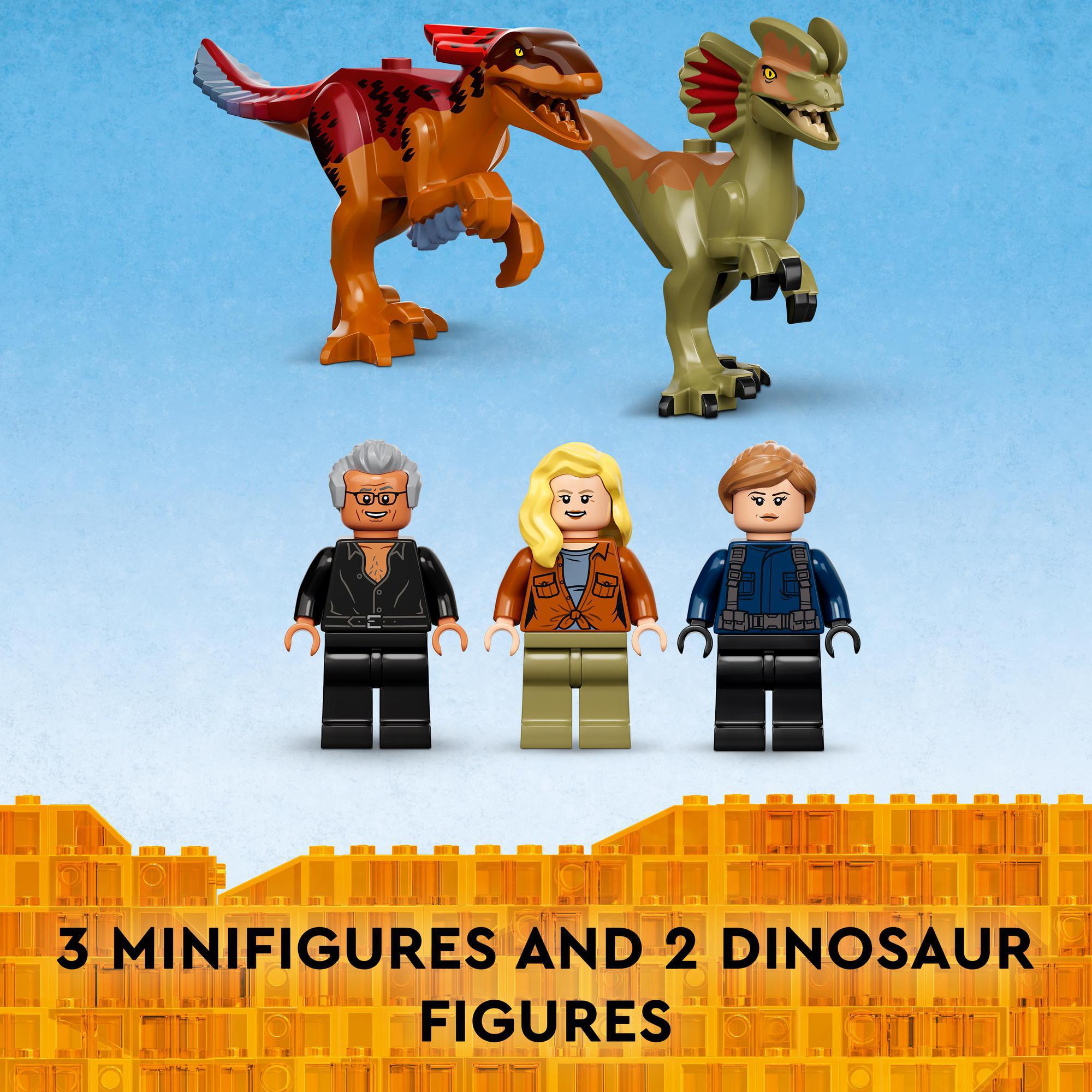 LEGO JURASSIC WORLD 76951 Vận Chuyển Khủng Long Pyroraptor &amp; Dilophosaurus (254 chi tiết)