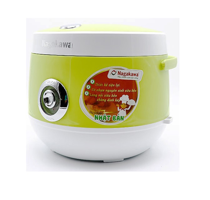 Nồi Cơm Điện Nagakawa NAG0101 - Trắng Vàng - Hàng Chính Hãng