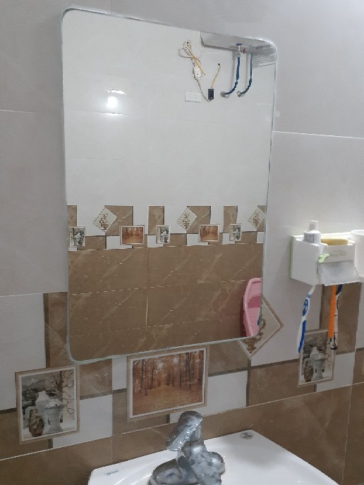 Gương led cảm ứng treo tường, gương nhà tắm phòng tắm, gương đèn led hậu kích thước 40x60cm