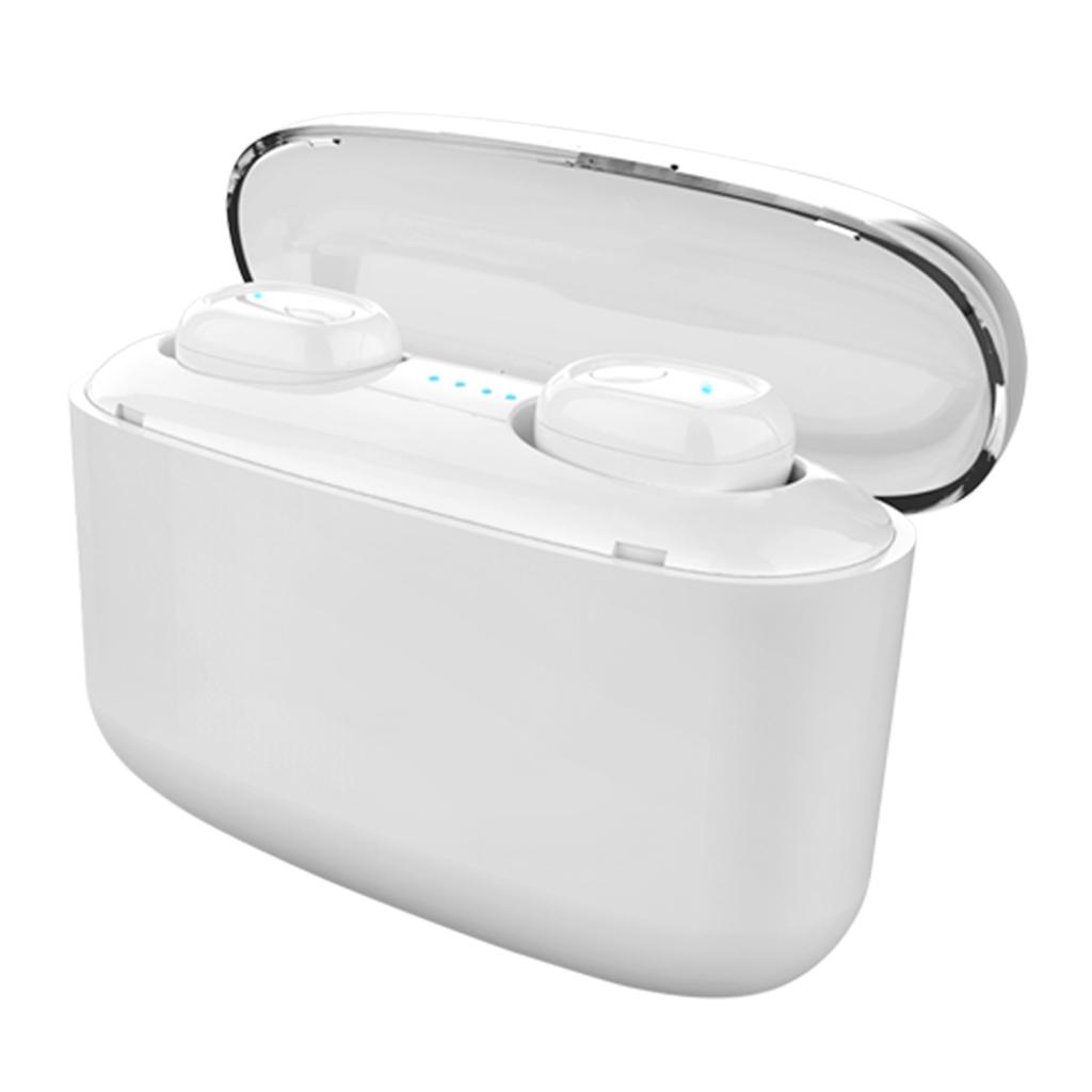 Bluetooth 5.0 Wireless Earbuds w/ Charging Case IP54 Waterproof TWS Stereo Headphones in Ear w/ Mic Headset Premium Sound w/ Deep Bass for Sport