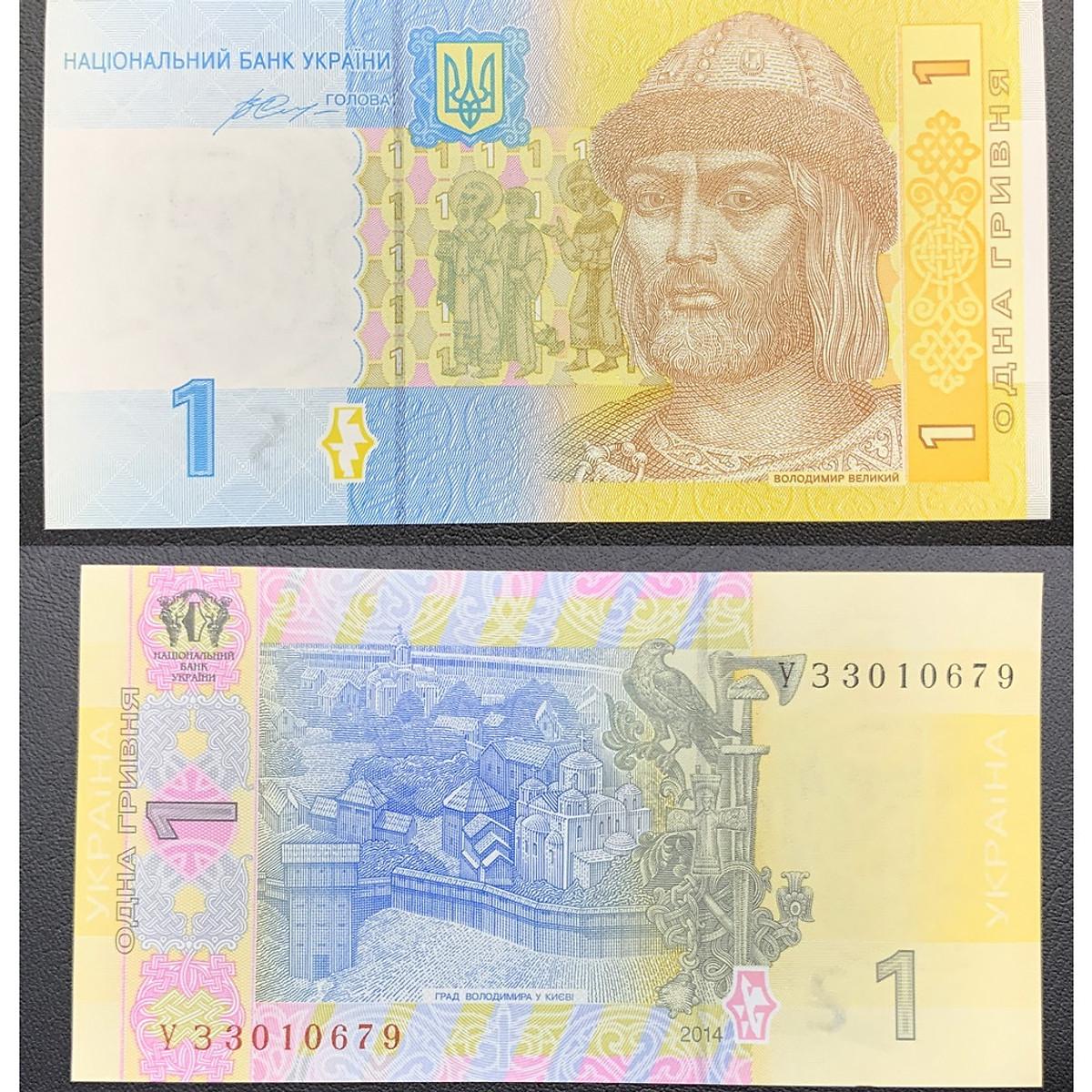 Tờ tiền Ukraina 1 Hryvnie sưu tầm , tiền châu Âu , Mới 100% UNC , sưu tầm