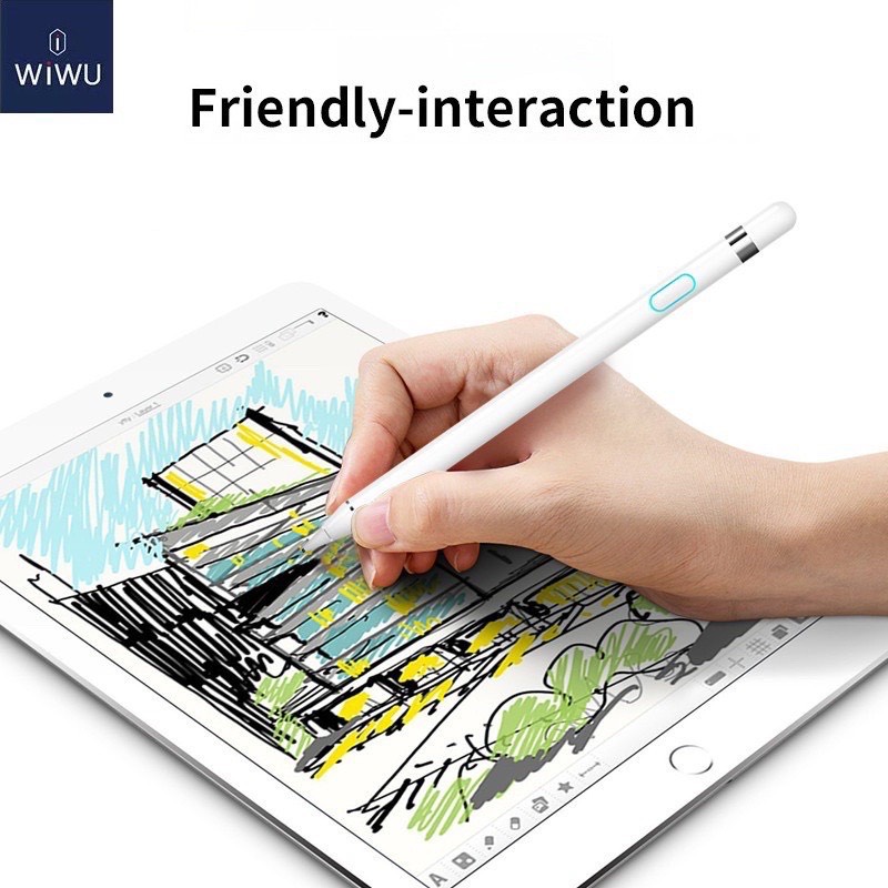 Bút Cảm Ứng Wiwu Picasso Dảnh Cho iPad/Máy Tính Bảng/IOS/Android/Windows Touch Pen P339 - Hàng Chính Hãng