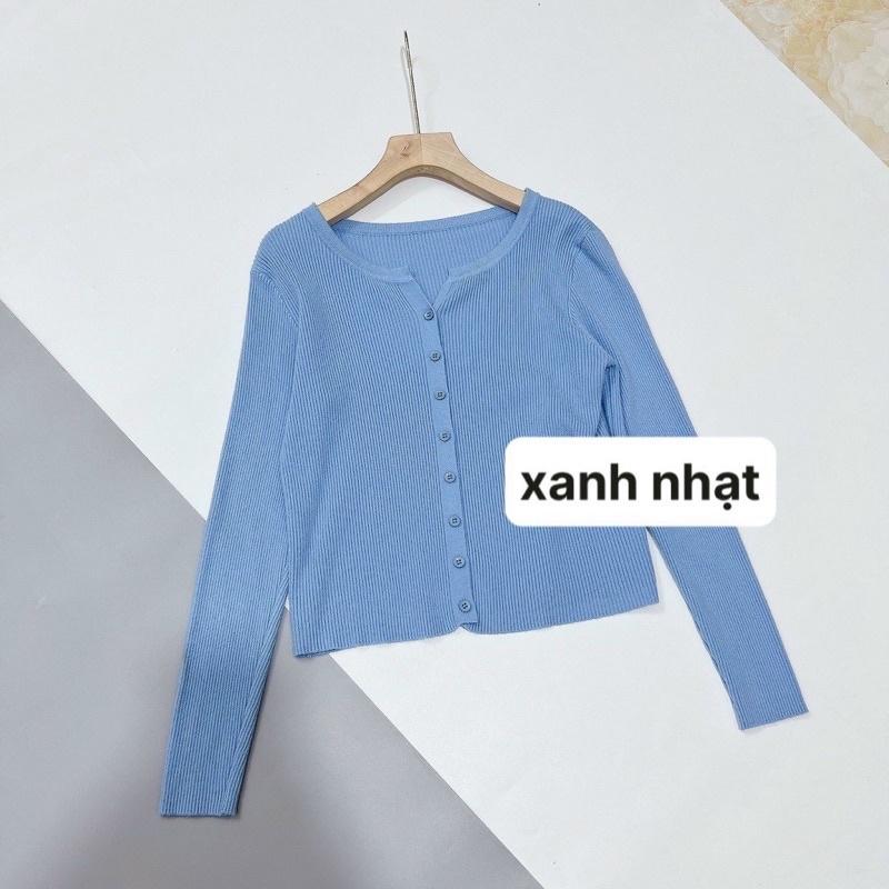 Áo len nữ dài tay len mềm cài khuy nhiều màu phom ôm dễ thương hàng QC