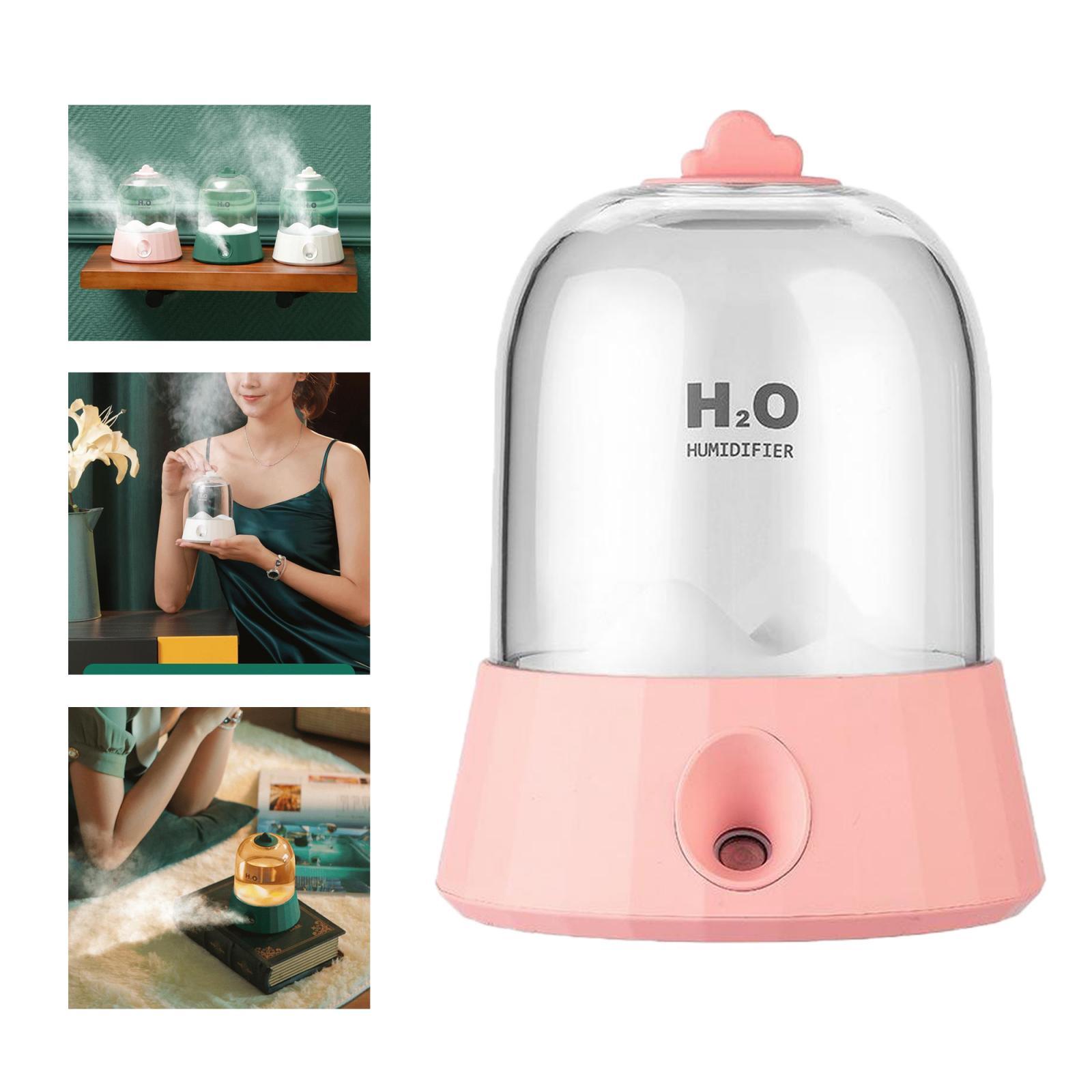 Quiet Humidifiers 400ml Cool Mist Humidifier with Night Light, Waterless Auto-Off Ultrasonic Home Office Skin Care Steamer