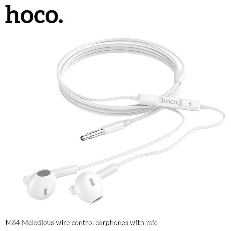 Tai nghe HOCO M64 - âm thanh sống động - dây TPE dài 1.2m jack kết nối 3.5