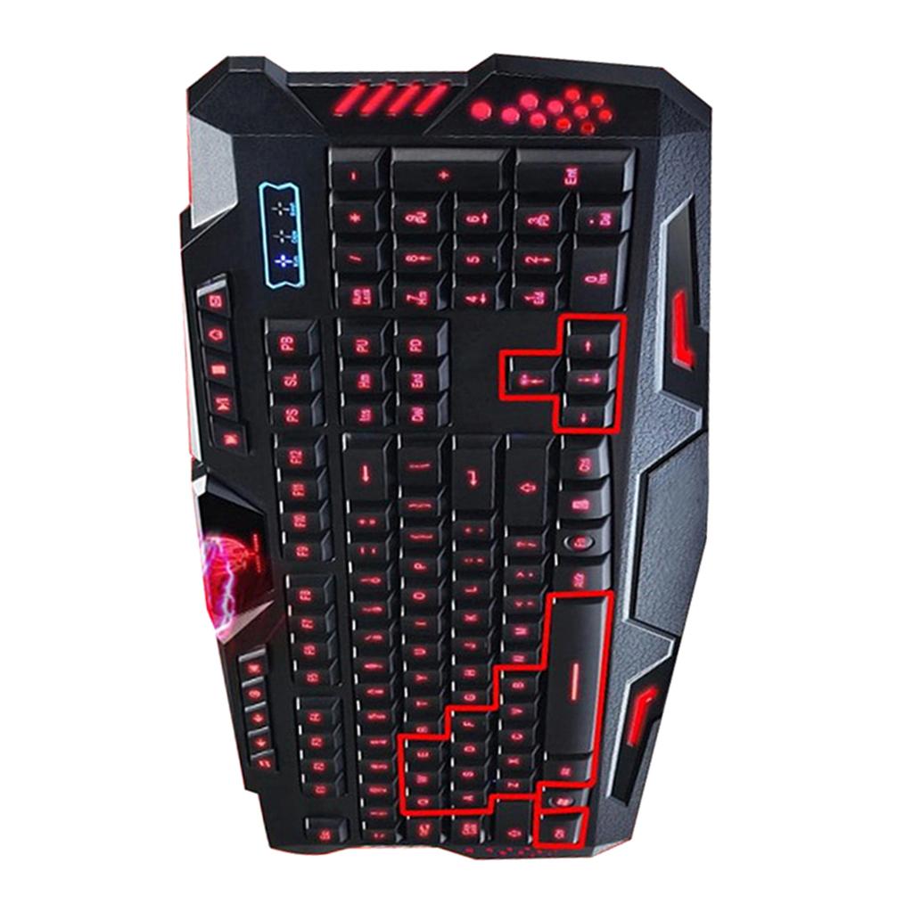 Wired Gaming Mechainal Keyboard with Red  Blue Backlight for Laptop