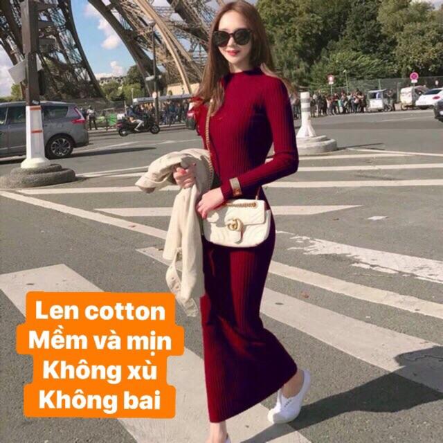 Váy đầm len dáng dài Quảng Châu