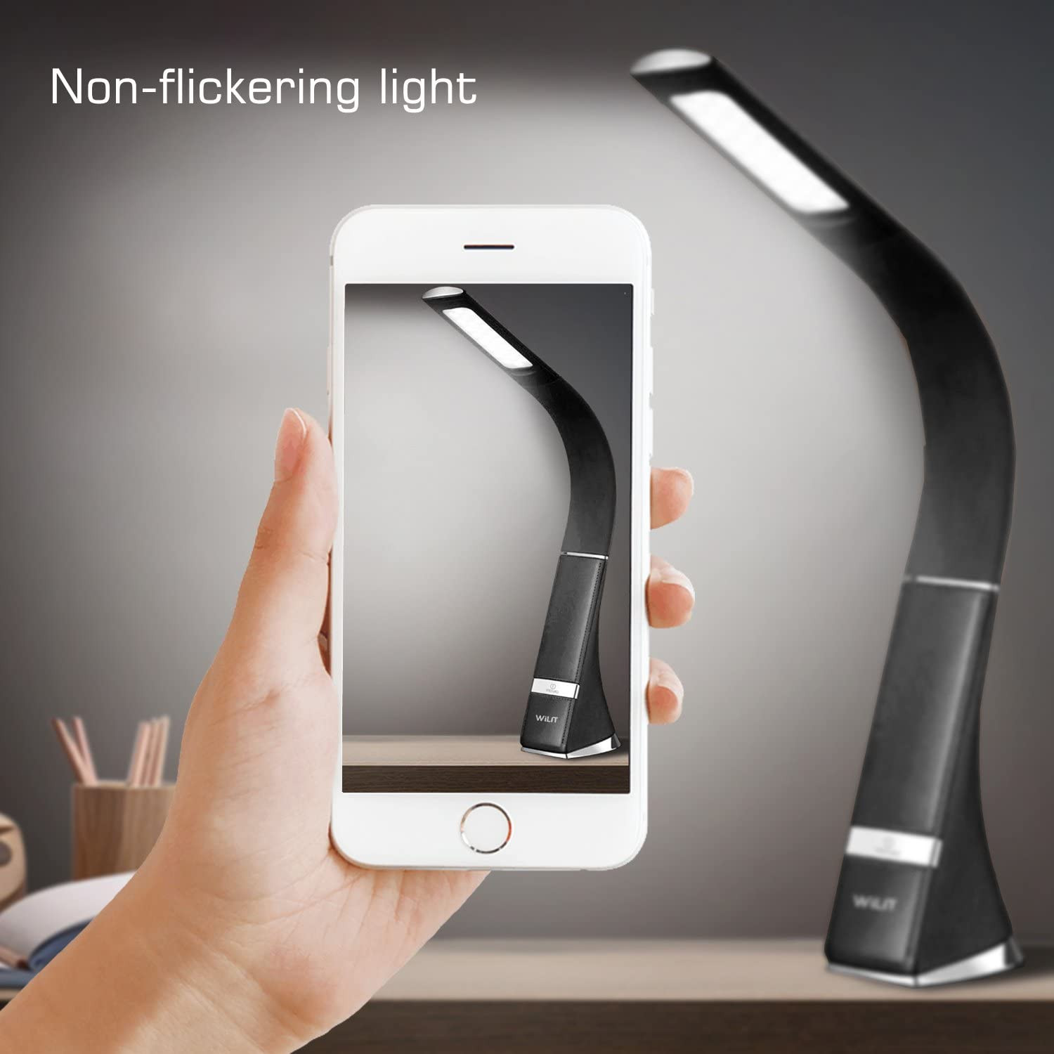 Đèn bàn đèn học LED Wilit U2C - Nhập Đức - Chống cận - Sạc pin - Cổ ngỗng uốn dẻo