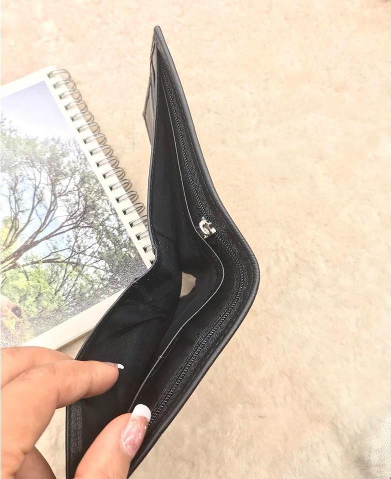 Ví Nam Ngang Da Vân Cừu Cao Cấp