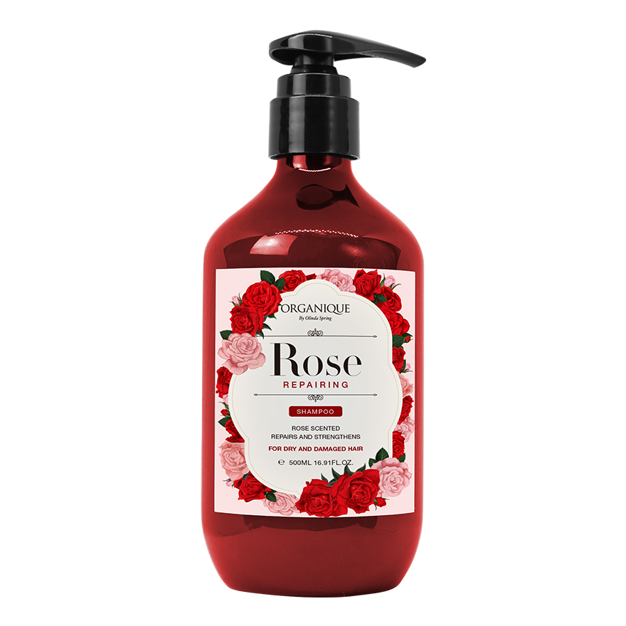 Organique - Dầu gội dưỡng tóc hoa hồng - Rose Repairing Shampoo 500ml (Mẫu mới)