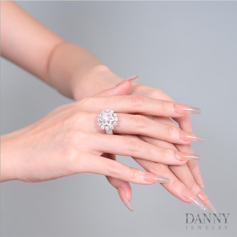 Nhẫn Nữ Bạc 925 Danny Jewelry Xi Bạch Kim Đính Đá CZ KI4GZ018