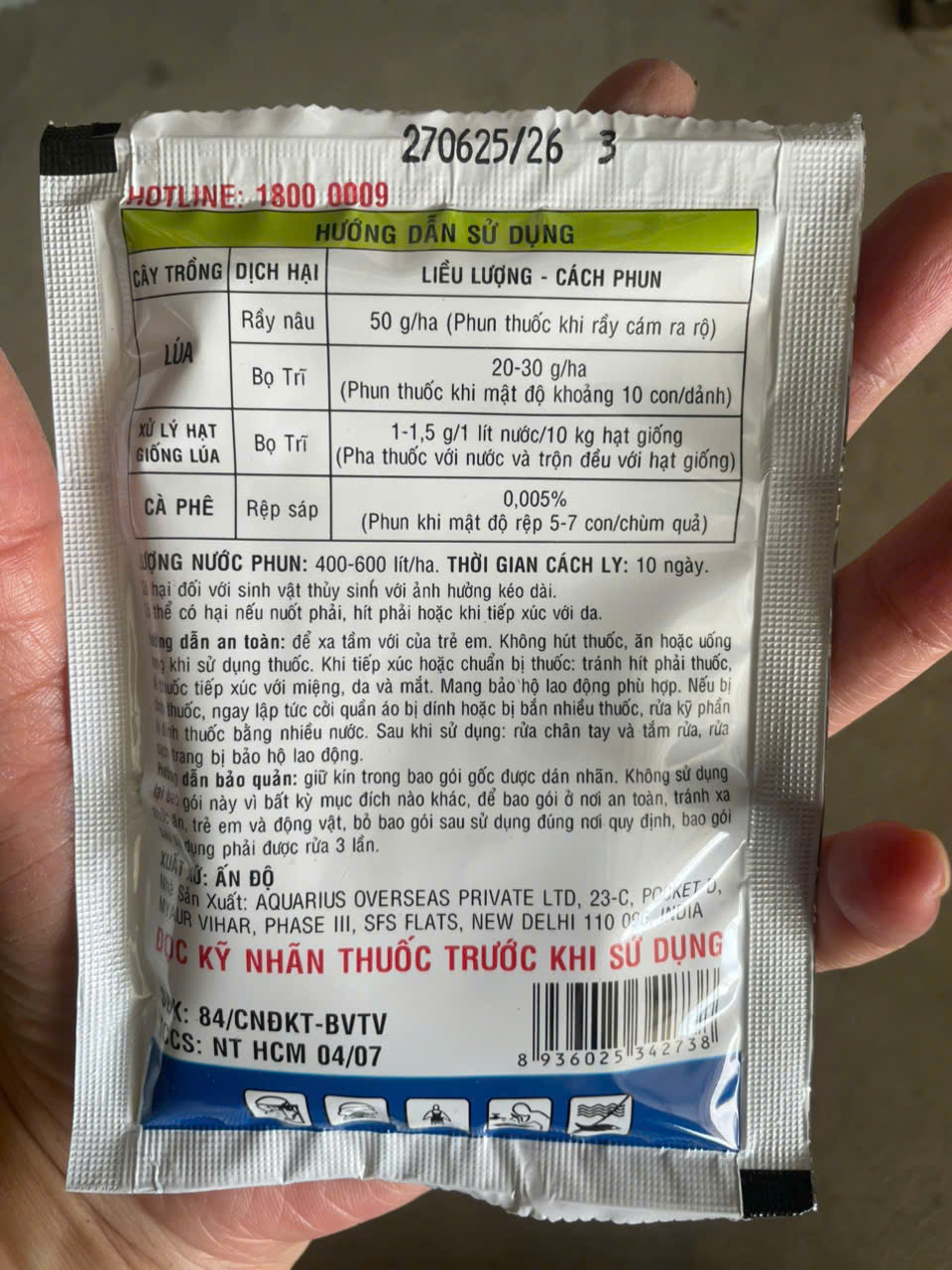 Thuốc trừ sâu TATA 25WG (30g) đặc trị rầy nâu, bọ trĩ và rệp sáp
