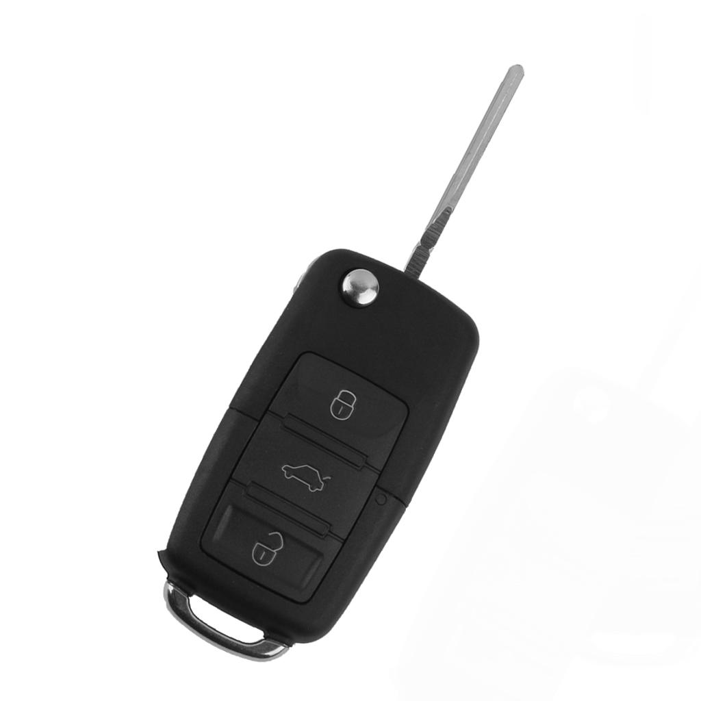 3 Button KEY FOB Remote Case with Blank  Replacement For   GOLF