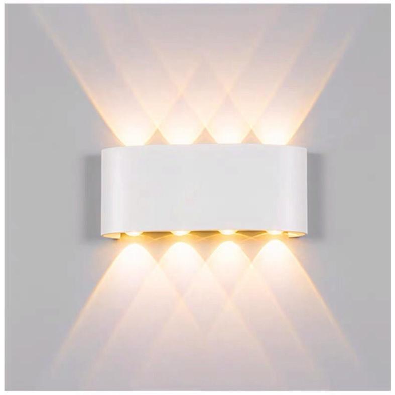ĐÈN TƯỜNG HẮT 2 ĐẦU 8 TIA - NGOÀI TRỜI, TRONG NHÀ DDT