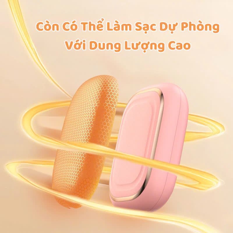 Máy Sưởi Ấm Mini Cầm Tay Kết Hợp Sạc Hiển Thị Đèn LED 3 Mức Nhiệt Và % Pin Văn Phòng Du Lịch Dã Ngoại Phượt - Hàng Nhập Khẩu