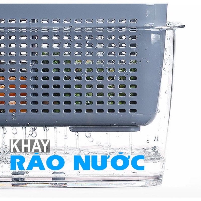 Hộp đựng thực phẩm 2 lớp trong tủ lạnh kiểu Nhật loại 1.7L, màu sắc giao ngẫu nhiên - Hàng chính hãng