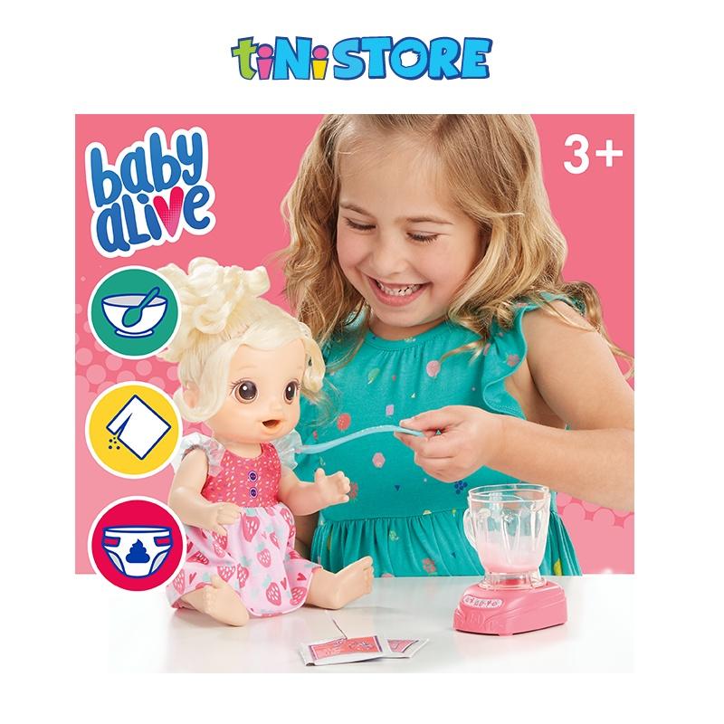 Đồ chơi bé gái Hasbro búp bê em bé xay sinh tố dâu Baby Alive