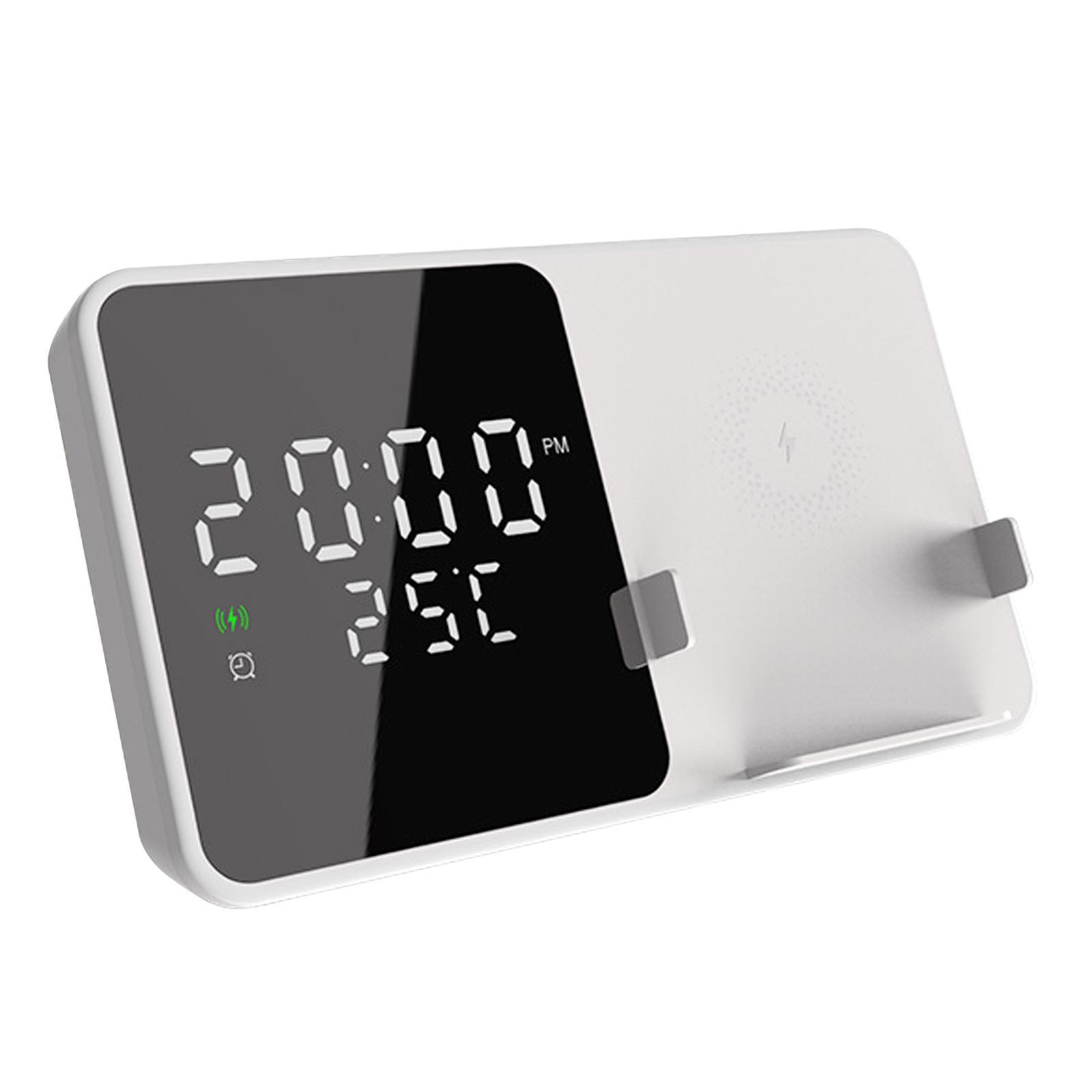 15W Clock Charging Stand Black