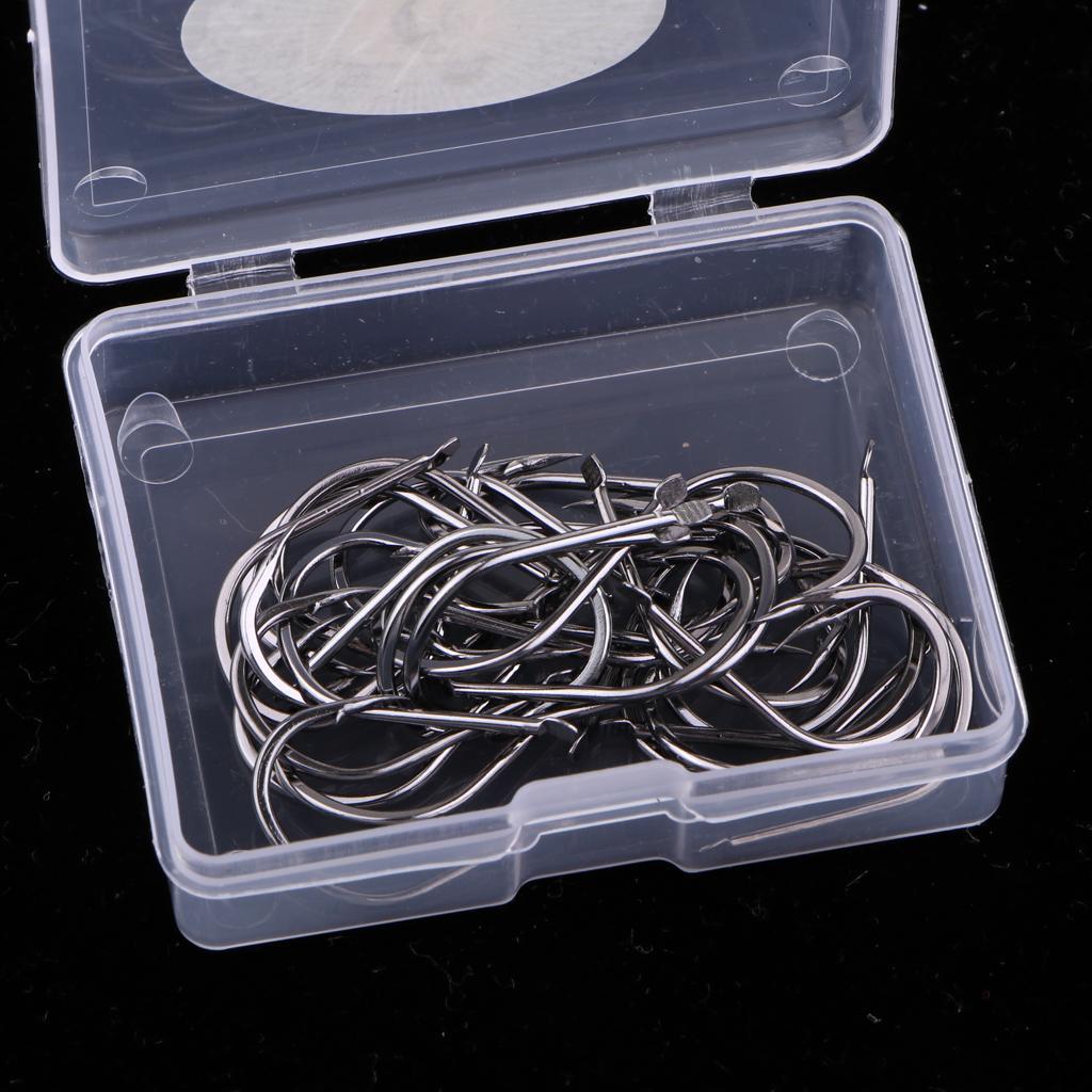 5 Boxes Fishing Hooks With Barbed Crab Hooks Outdoor Sports