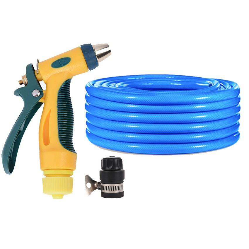 Bộ dây vòi xịt nước rửa xe,tưới cây tăng áp 3 lần 15m