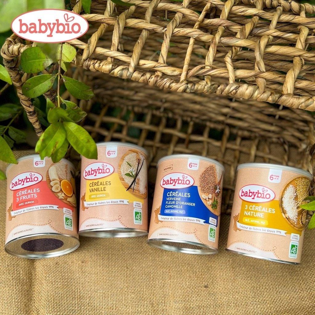 [Date 09/2024] Thực phẩm bổ sung bột ăn dặm pha sữa hữu cơ vị vani bổ sung vitamin B1 Babybio 220g (≥ 6 tháng), Thực phẩm cho bé (từ 6 tháng)