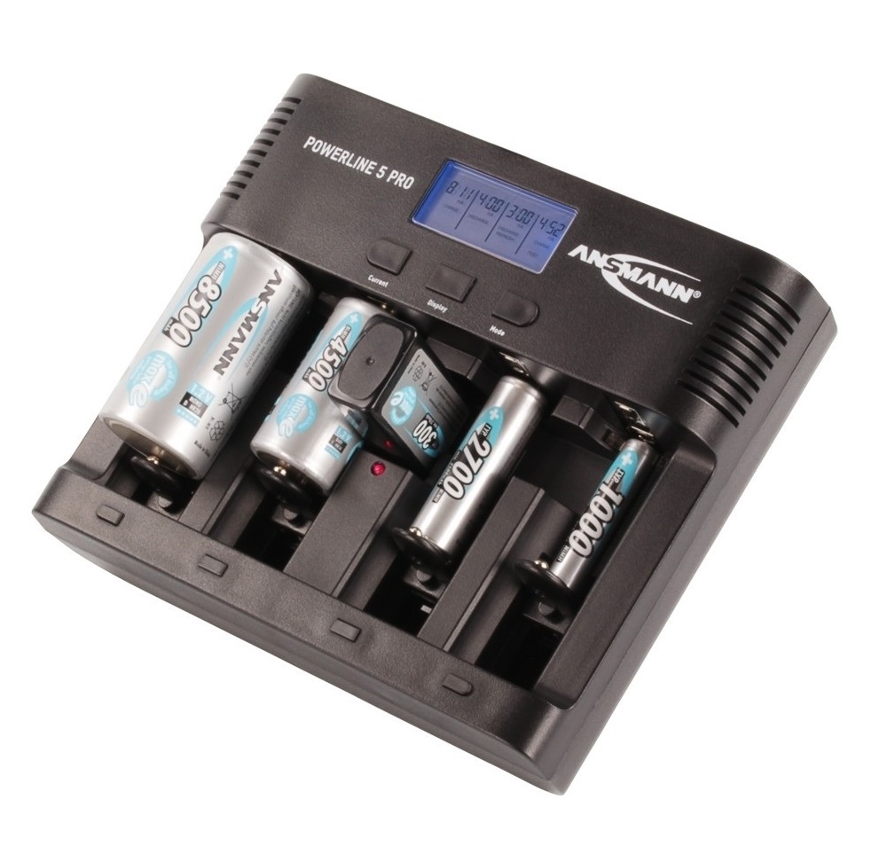 Bộ sạc pin POWERLINE 5 Pro ANSMANN - Hàng Nhập Khẩu