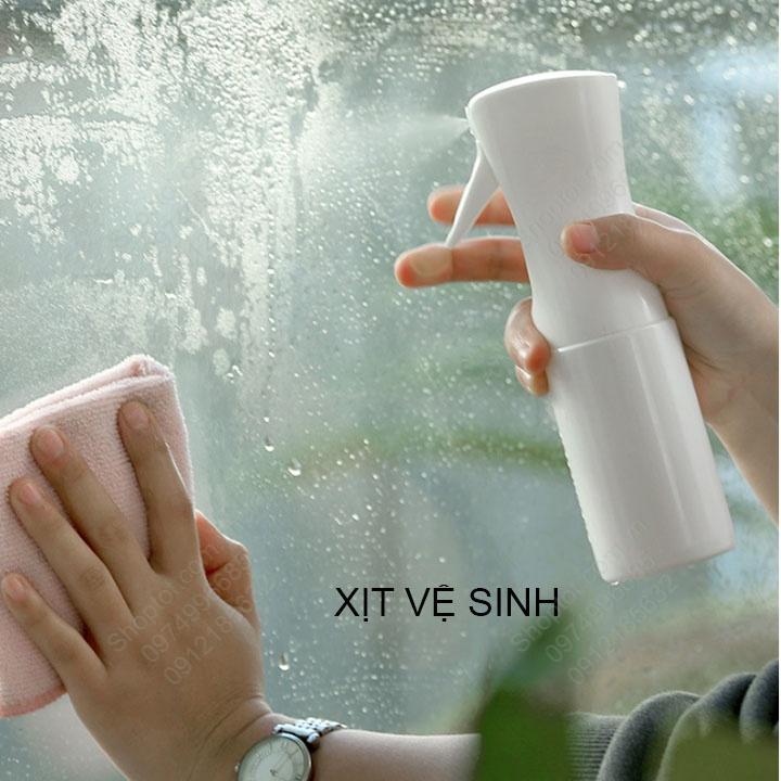 Bình phun xịt nước Nano siêu mịn liên tục bằng tay 300ml, Phun xịt sương đa năng, tưới cây, tiệm tóc, làm đẹp, nhà bếp