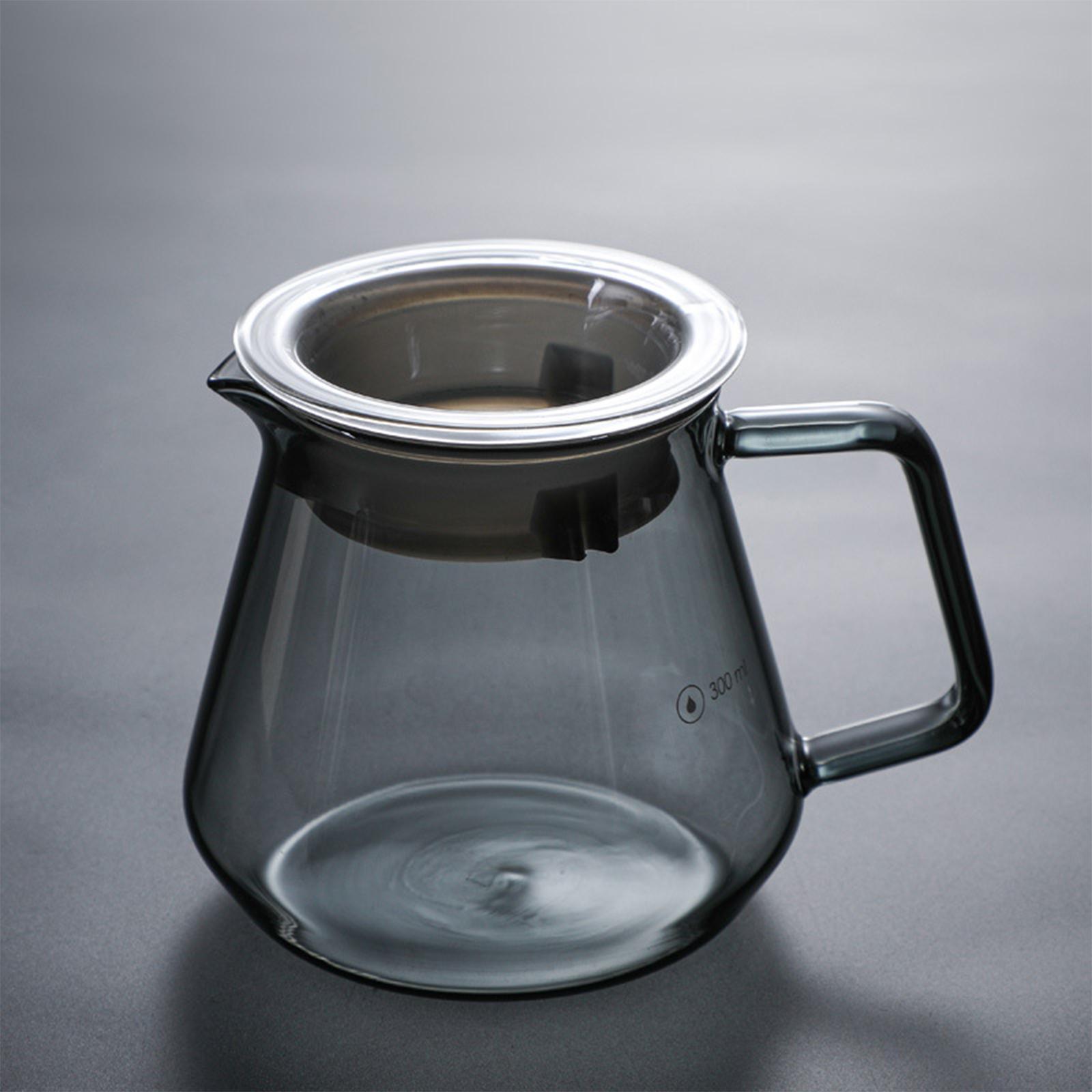 Pour Over Coffee Pot Carafe Coffee Brewer, Heat Resistant Coffee Maker for Barista Bar Cafe