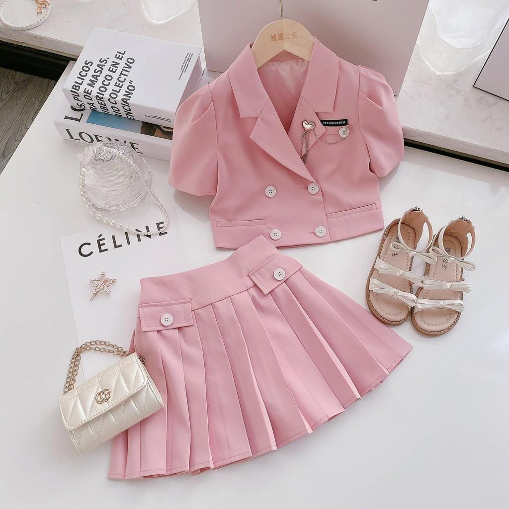 Set áo vest chân váy xếp ly công sở phong cách Hàn Quốc Set vest chân #19 Set áo vest chân váy xếp ly công sở phong cách Hàn Quốc Set vest chân