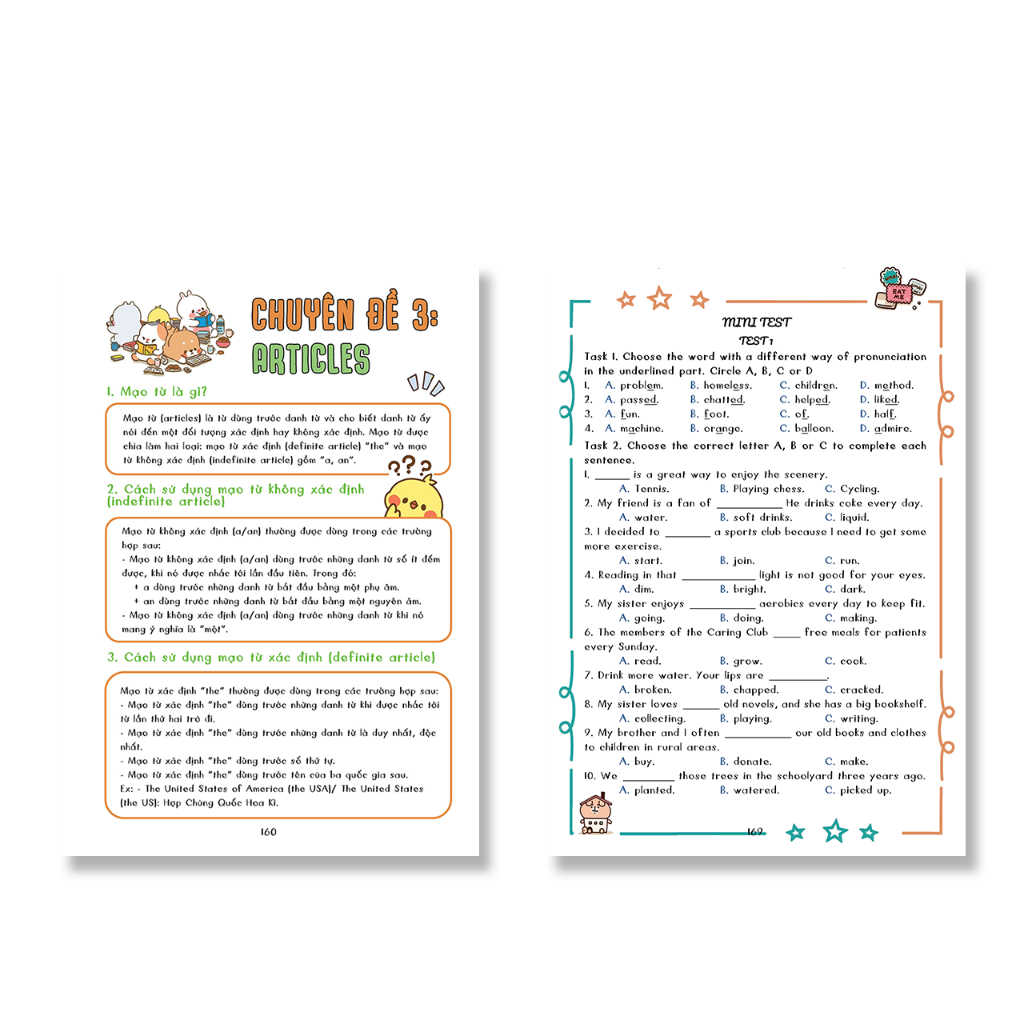 Sách - Combo Sổ Tay Hack Kiến Thức Toán Anh 7 &amp; Đề Cương Toán Văn Anh 7 Học Theo SKETCHNOTE