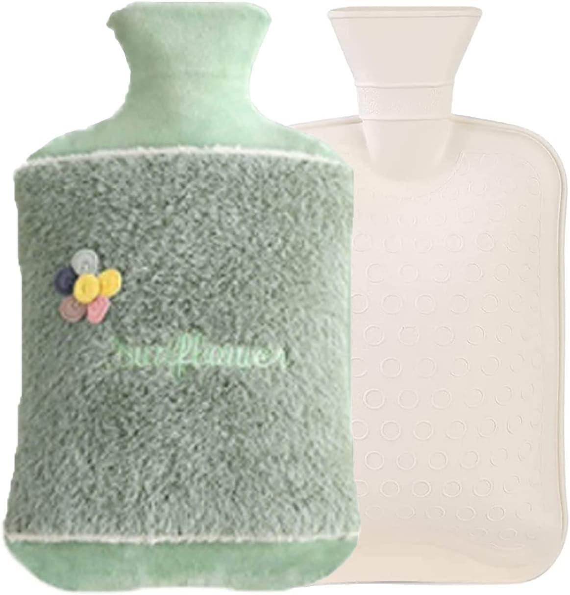 Nước nóng Chai nước nóng, chai nước nóng với nắp, không thấm nước nóng với túi sang trọng, với nắp giả mạo dệt kim, có thể giặt được, để sưởi ấm mùa đông