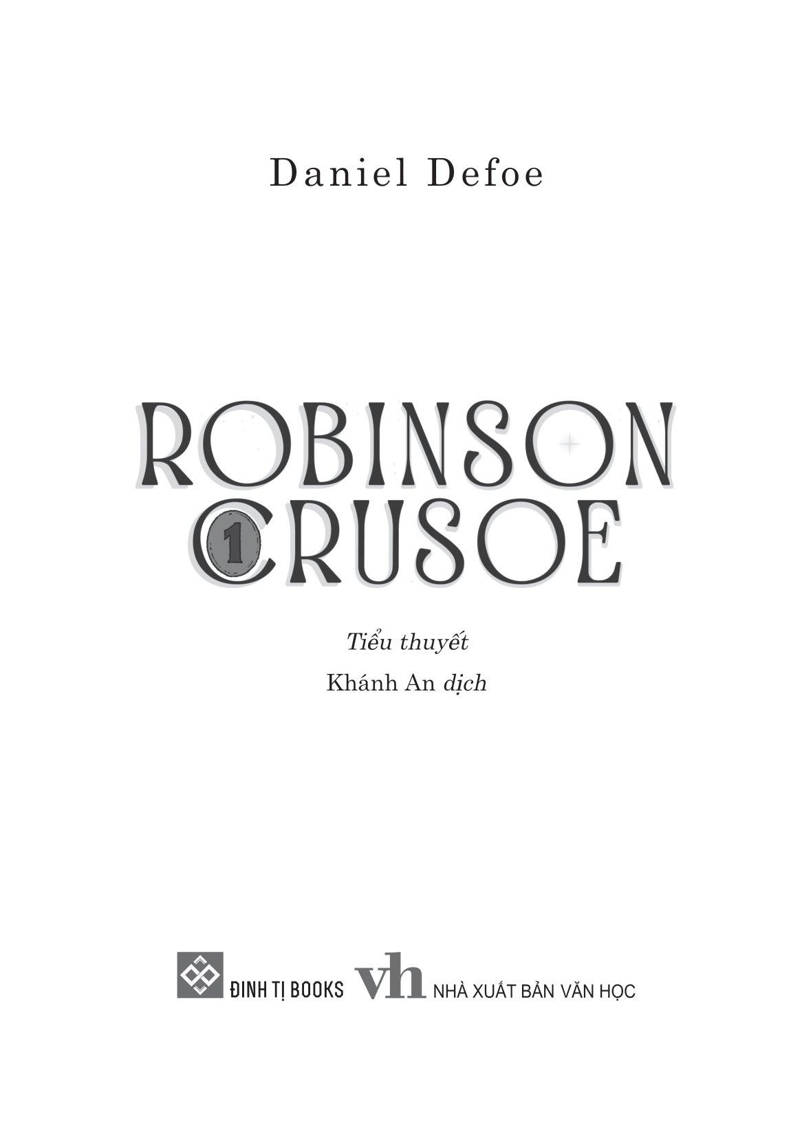 Bộ Sách Robinson Crusoe - Tập 1 + 2 (Bộ 2 Tập)