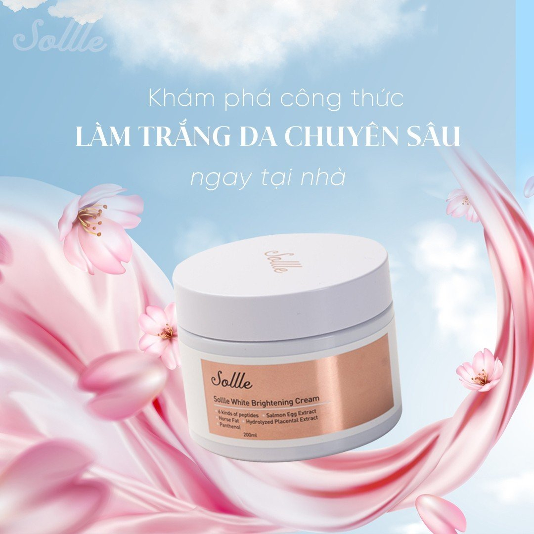 Kem Dưỡng Trăng Da Body Sollle Hàn Quốc Hỗ Trợ Giúp Trăng Da,Bật Tông,Chống Nắng Hũ 200ml