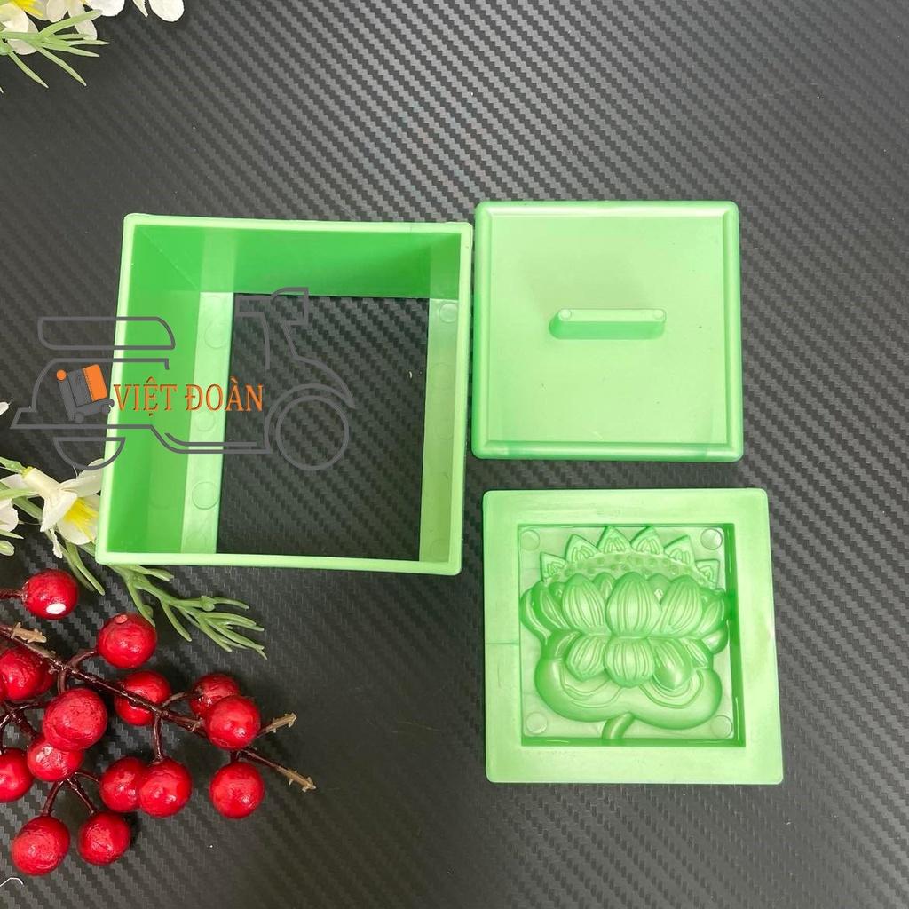 Khuôn Nhấn Xôi Hình VUÔNG 9cm hoạ tiết Hoa Hồng, Sen, Phước, Lộc, Thọ, Hỷ - 3D SIÊU SẮC NÉT . Bí quyết làm bánh SIÊU ĐẸP