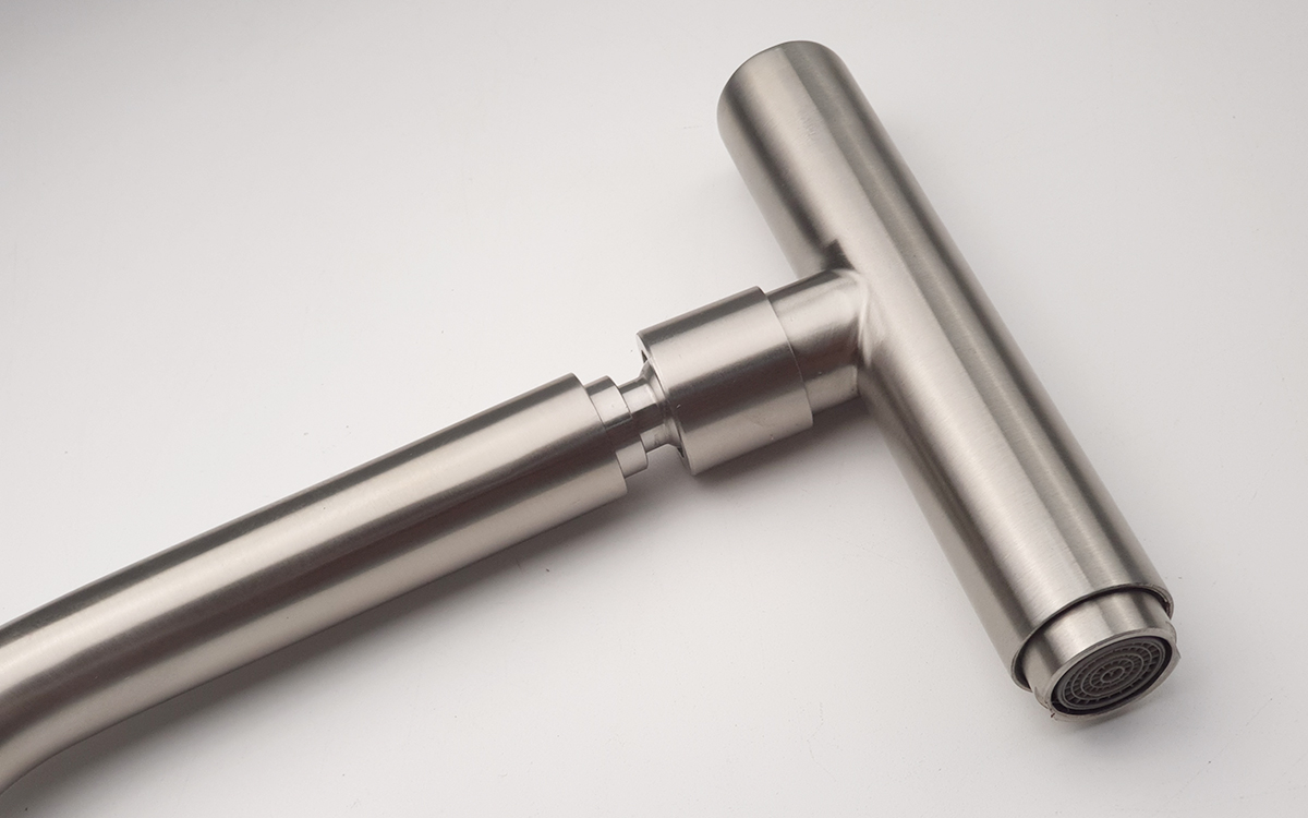Vòi rửa chén nóng lạnh Inox SUS 304 nguyên khối đầu vòi xoay 360 độ Eurolife EL-T031