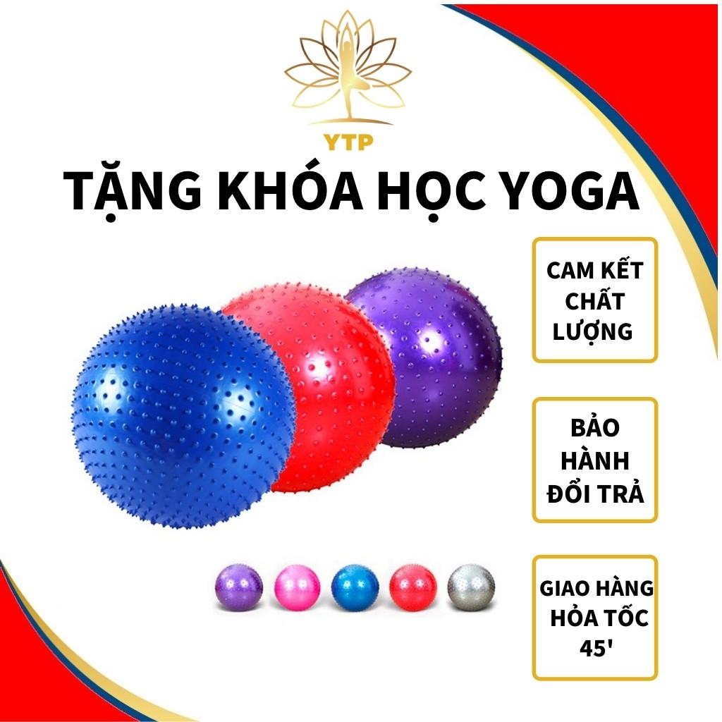 Bóng Tập Gym Yoga Gai Chống Nổ Cao Cấp (75cm - Dày 2mm)Tăng Cường Dẻo Dai Lưng Mông Đùi