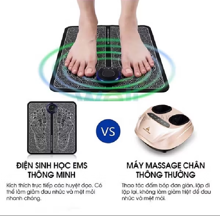 Thảm massage chân xung điện giúp lưu thông máu giảm đau mỏi
