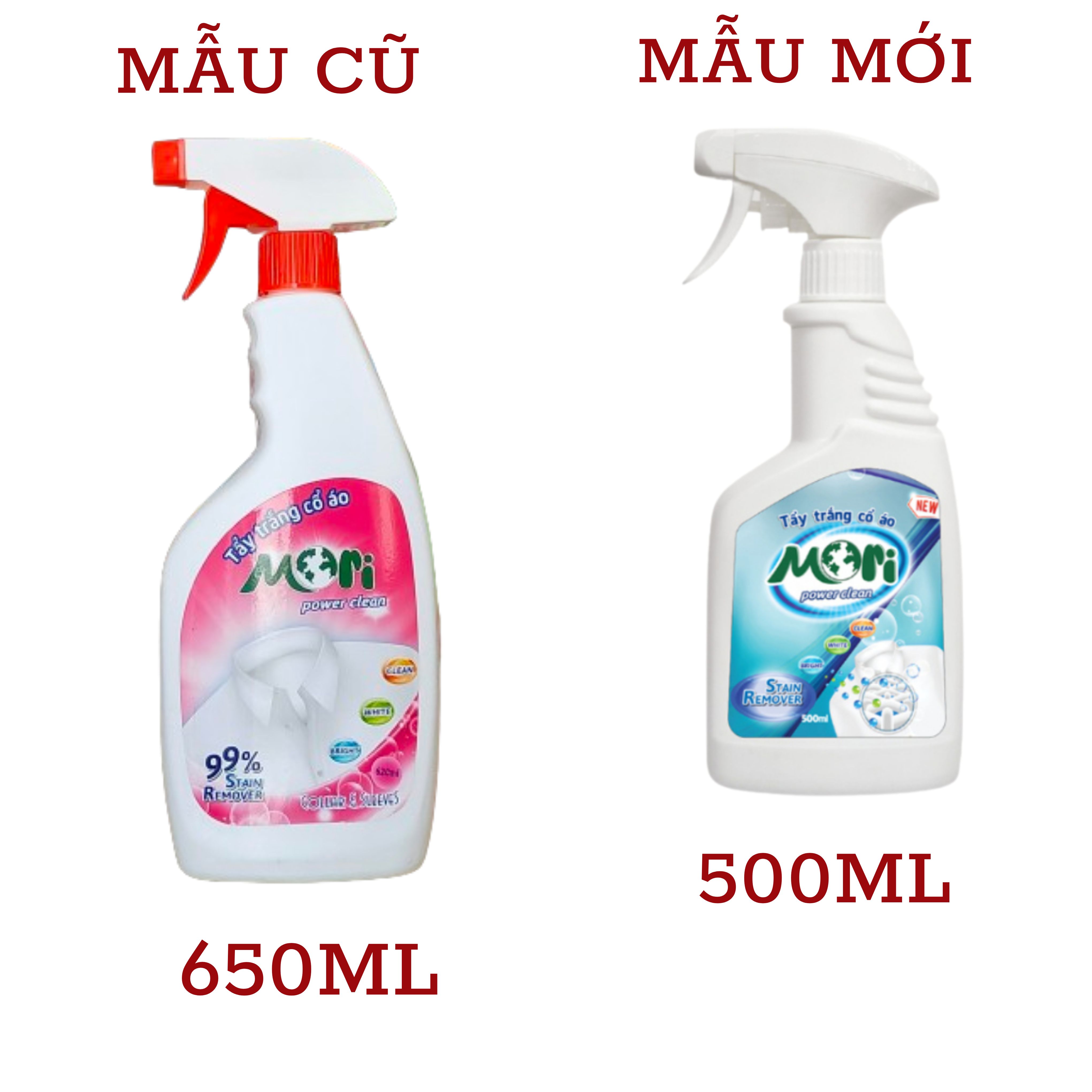 TẨY TRẮNG CỔ ÁO MORI TẨY CỔ ÁO TRẮNG SIÊU TRẮNG, LOẠI BỎ MỌI VẾT BẨN TRÊN CỔ ÁO VÀ TAY ÁO CHAI 500ML
