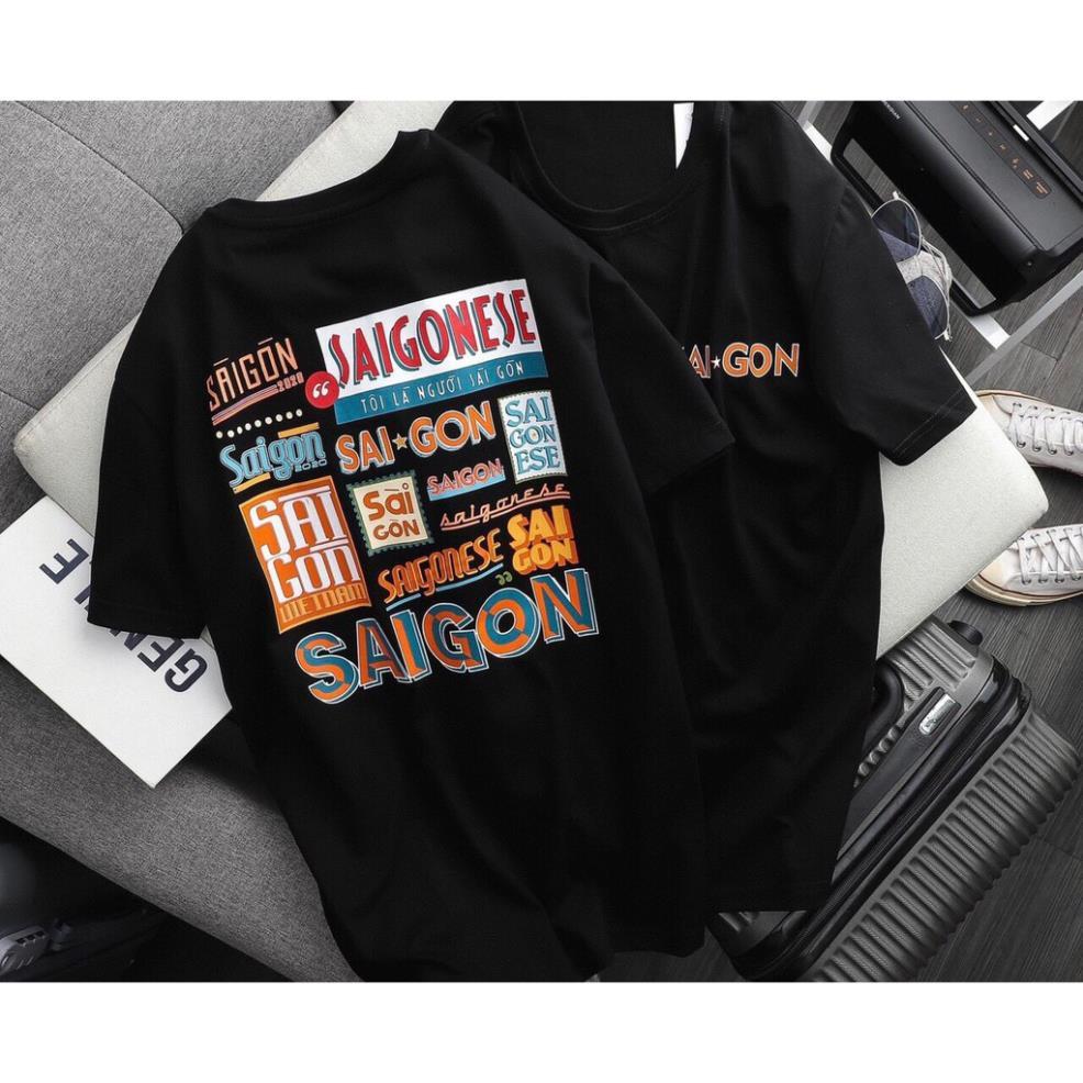 Áo thun saigonese tay lỡ unisex , Áo phông tay lỡ form rộng in hình local brand