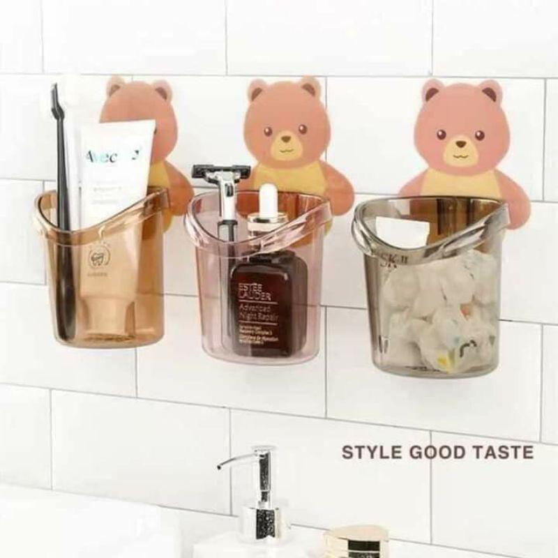 Cốc cắm bàn chải đa năng hình gấu