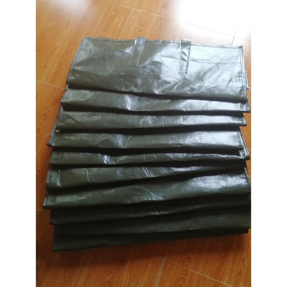 Combo 5 túi bạt dứa xanh rêu to, dày XXL đựng quần áo chăn màn, hàng hóa - hàng đẹp, chất lượng