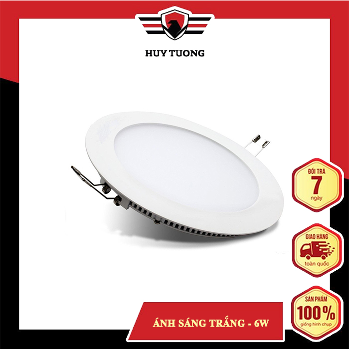 Đèn led âm trần tròn, đèn ốp trần ánh sáng trắng siêu mỏng cao cấp công suất 6W / 9W / 12W / 18W - Huy Tưởng