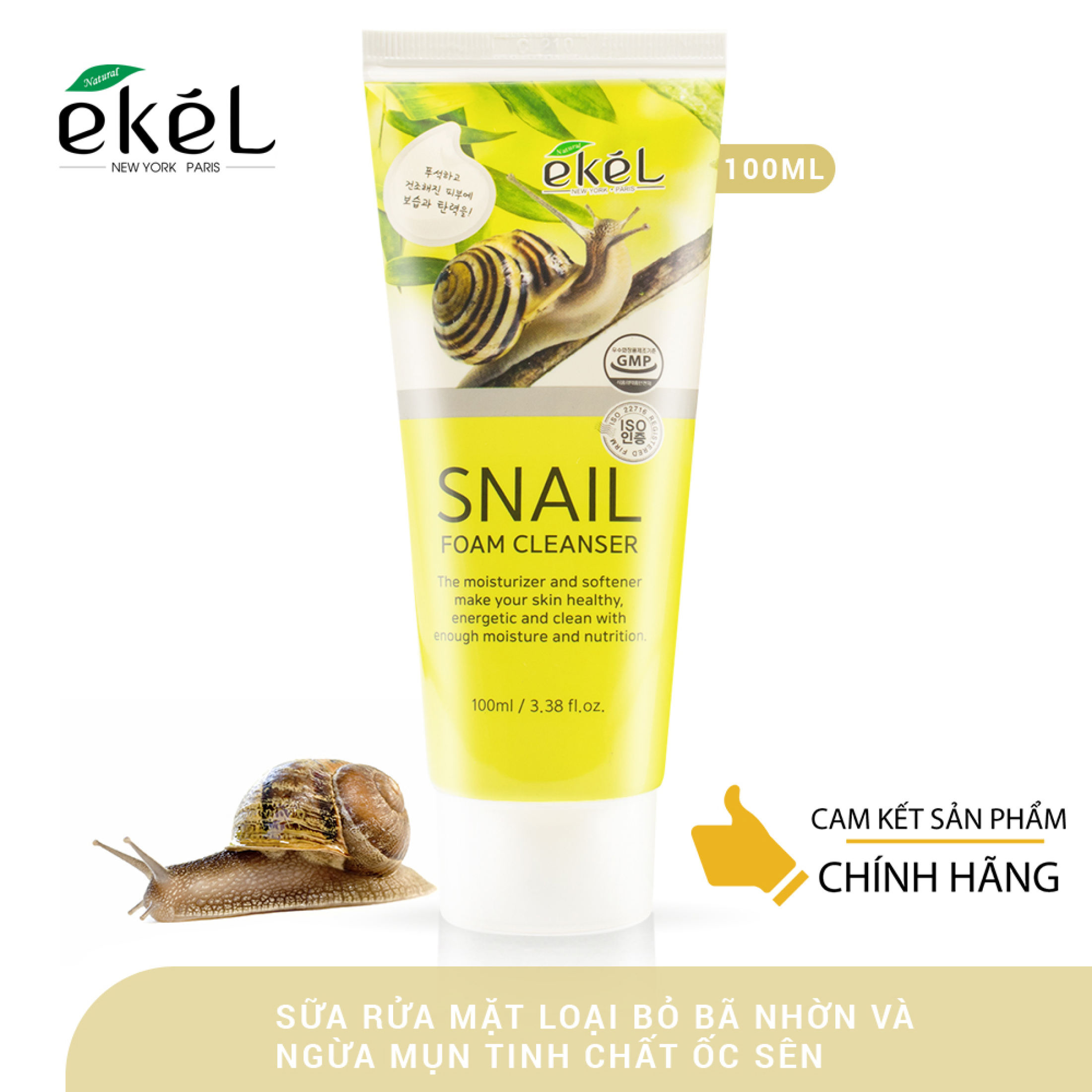 Sữa Rửa Mặt Ốc Sên Ekel Snail Foam Cleanser 100ml