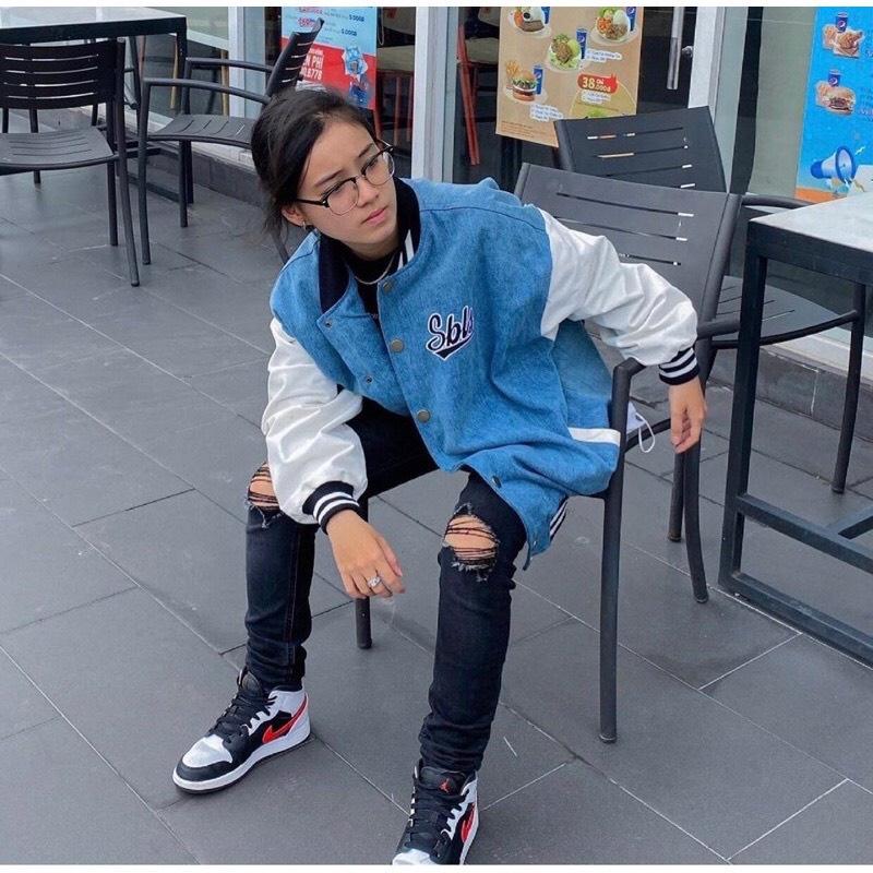 Áo Khoác Bomber Nhung Gân Tăm Thêu SYMBOLIC Form Rộng Unisex Nam Nữ Ulzzang Hot Trend