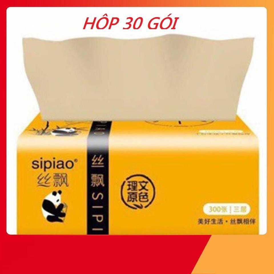 THÙNG 30 GÓI GIẤY ĂN GẤU TRÚC SIPIAO HỘP BÌA ĐỎ-GIÁ RẺ