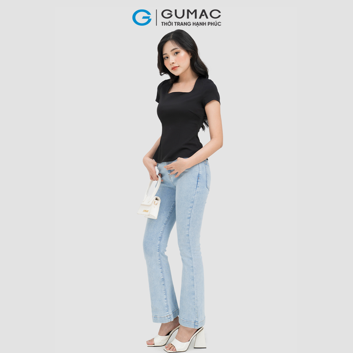 Áo kiểu cổ cách điệu GUMAC AD04021